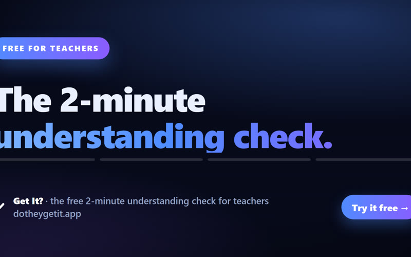 Get It? &mdash; free understanding check for teachers